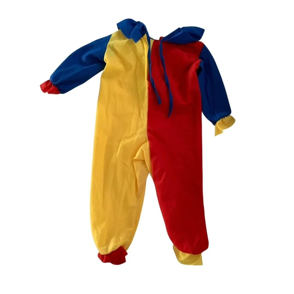 Un-Boo-Lievable Youth Clown Halloween Costume Red Yellow Blue Sz 1-2 Vintage